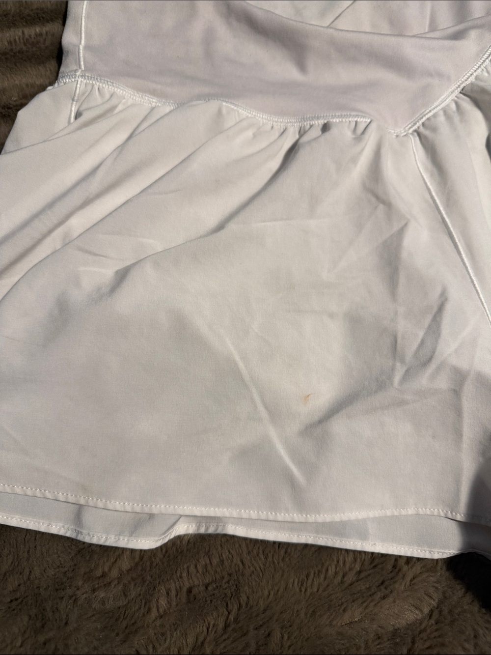 aerie White High-Waist Flared Skort-Style Shorts - Picture 2 of 4
